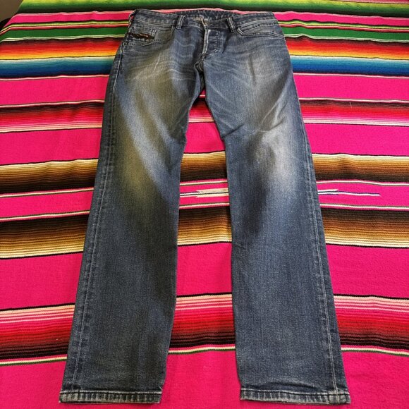 Diesel Jeans Mens Act 31x31 D-Bazer  Tapered Slim Fit Stretch Blue Stretch 009ER - Picture 1 of 10